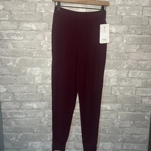 Athleta Nightime Bliss Sleep Jogger NWT Size XXS (Candy Red) - Picture 1 of 14